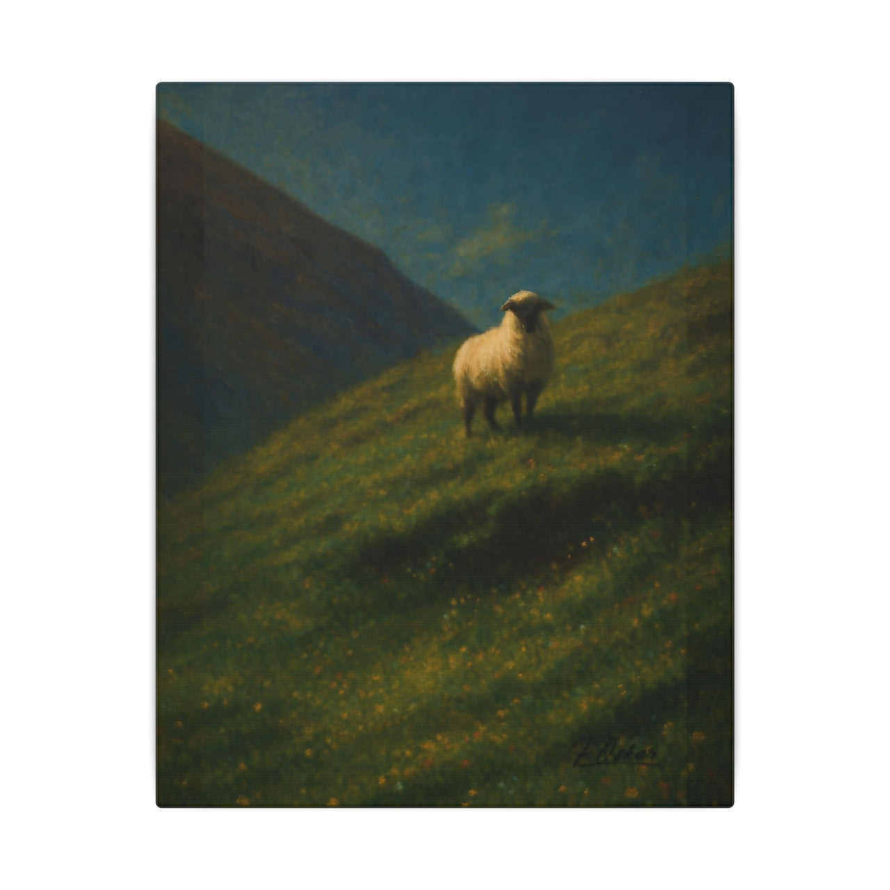 Majestic Mountain 80 - Sheep on the High Slope Canvas Art