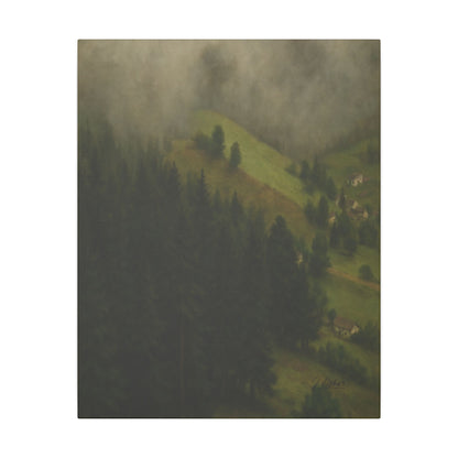 Majestic Mountain 38 - Mist Over the Hillside Canvas Art