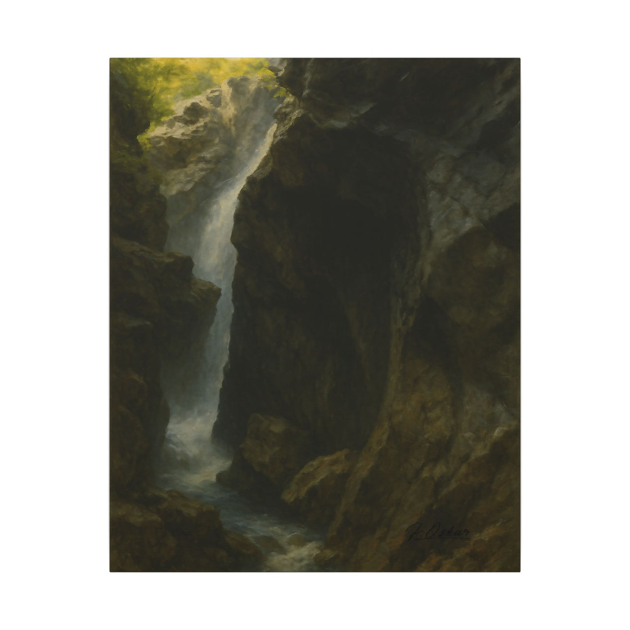 Majestic Mountain 40 - The Echoing Chasm Canvas Art