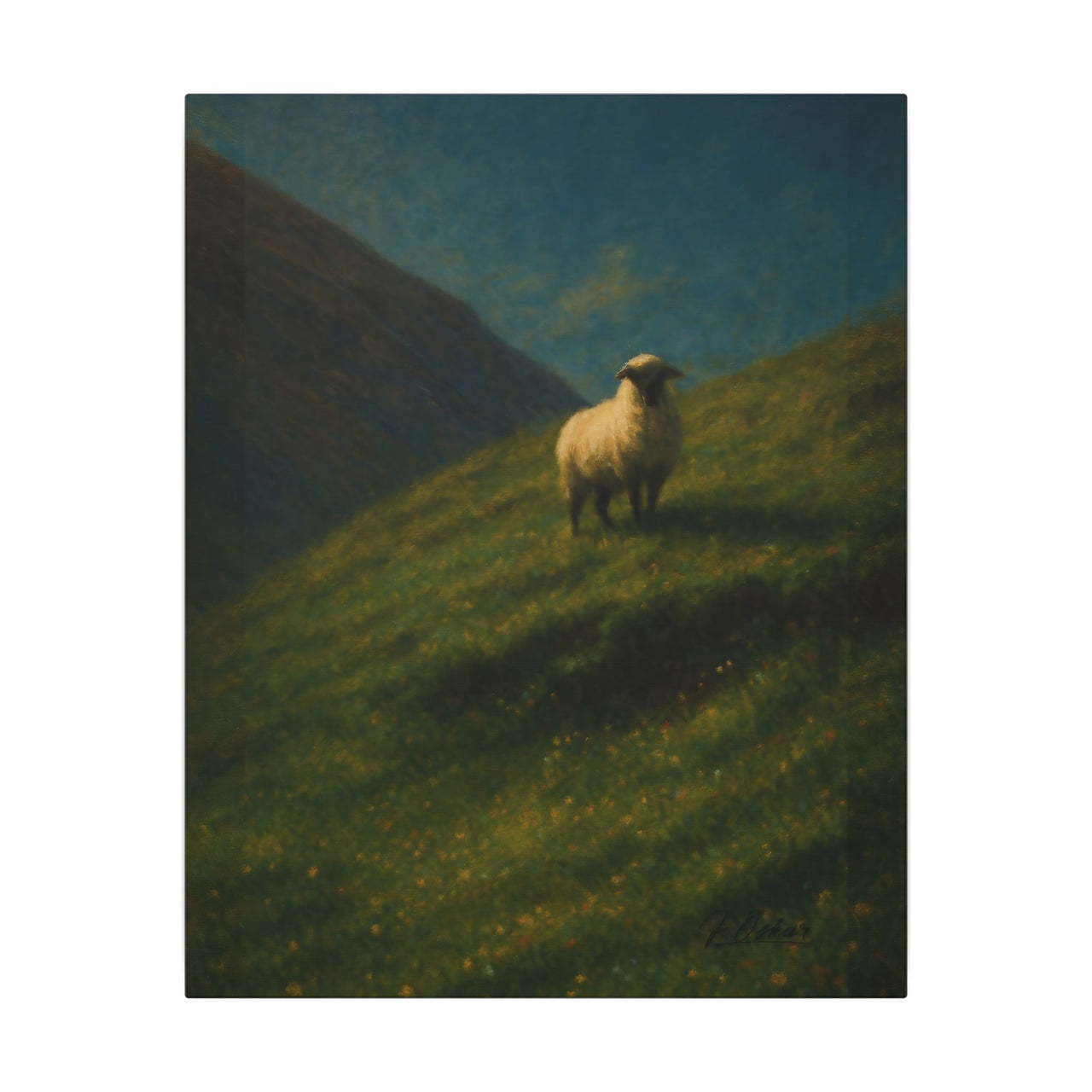 Majestic Mountain 80 - Sheep on the High Slope Canvas Art