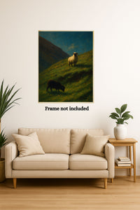 Majestic Mountain 80 - Sheep on the High Slope Canvas Art