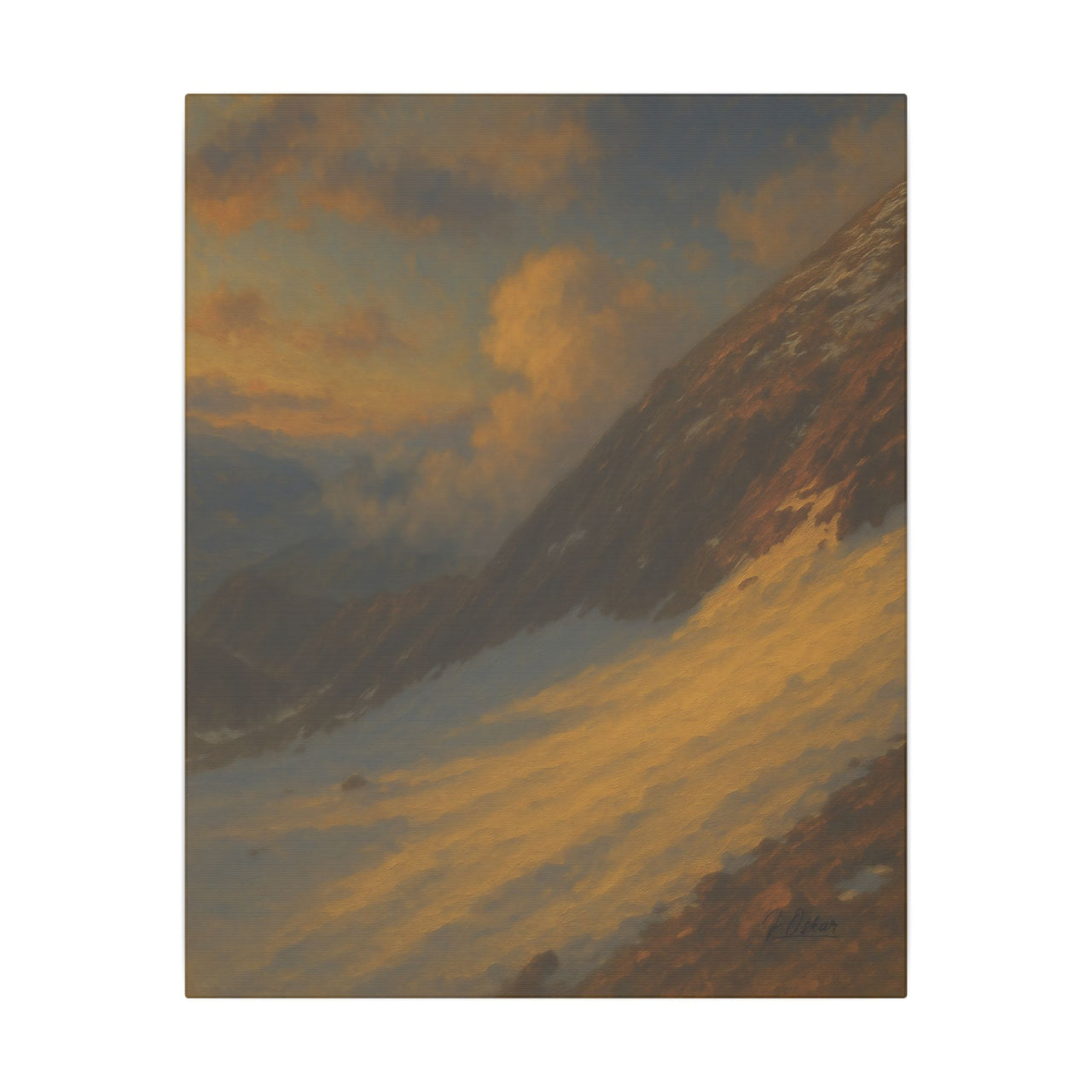 Majestic Mountain 96 - Sunlit Ascent Canvas Art