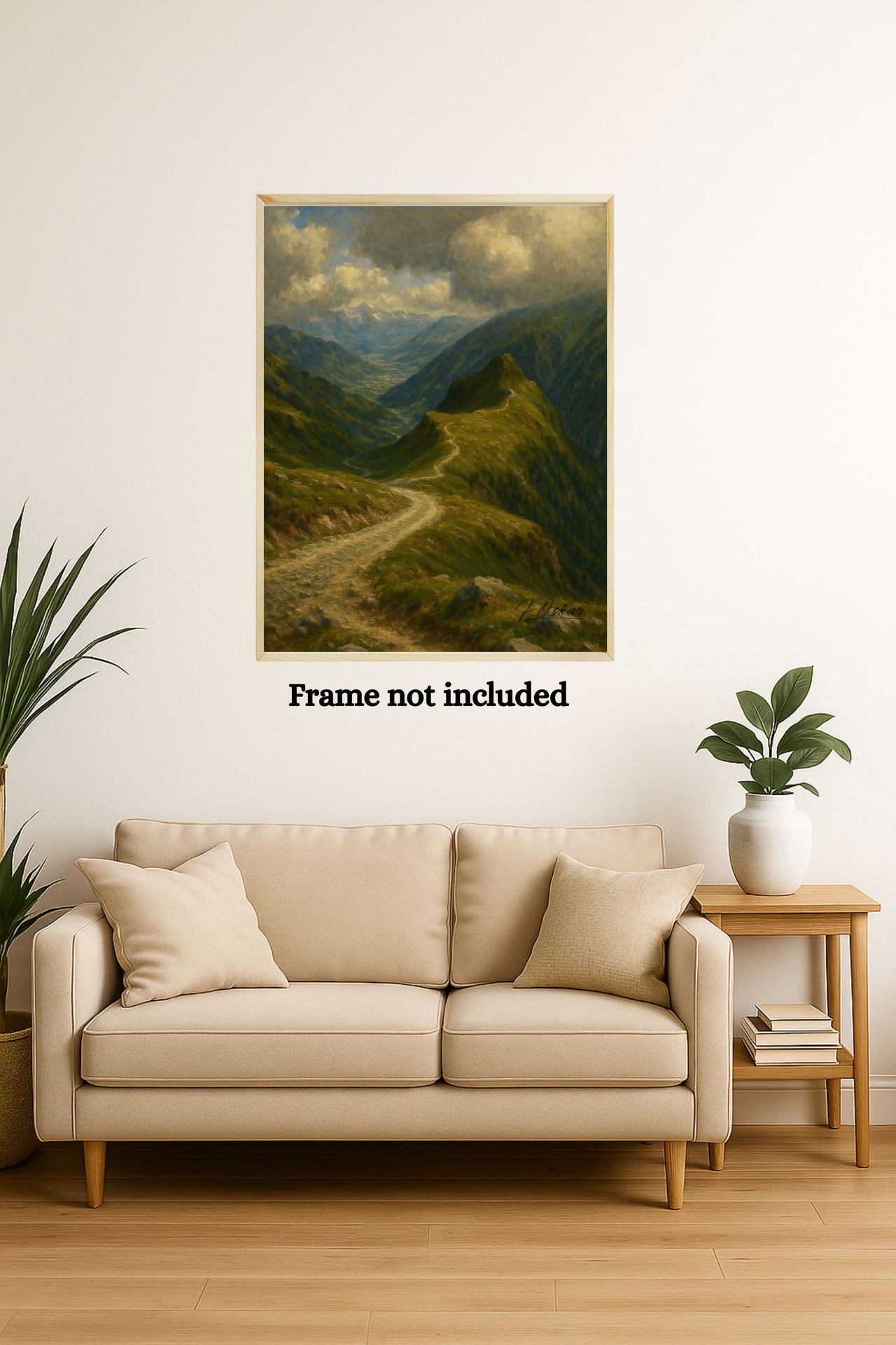 Majestic Mountain 85- The Curving Ridge Path Canvas Art