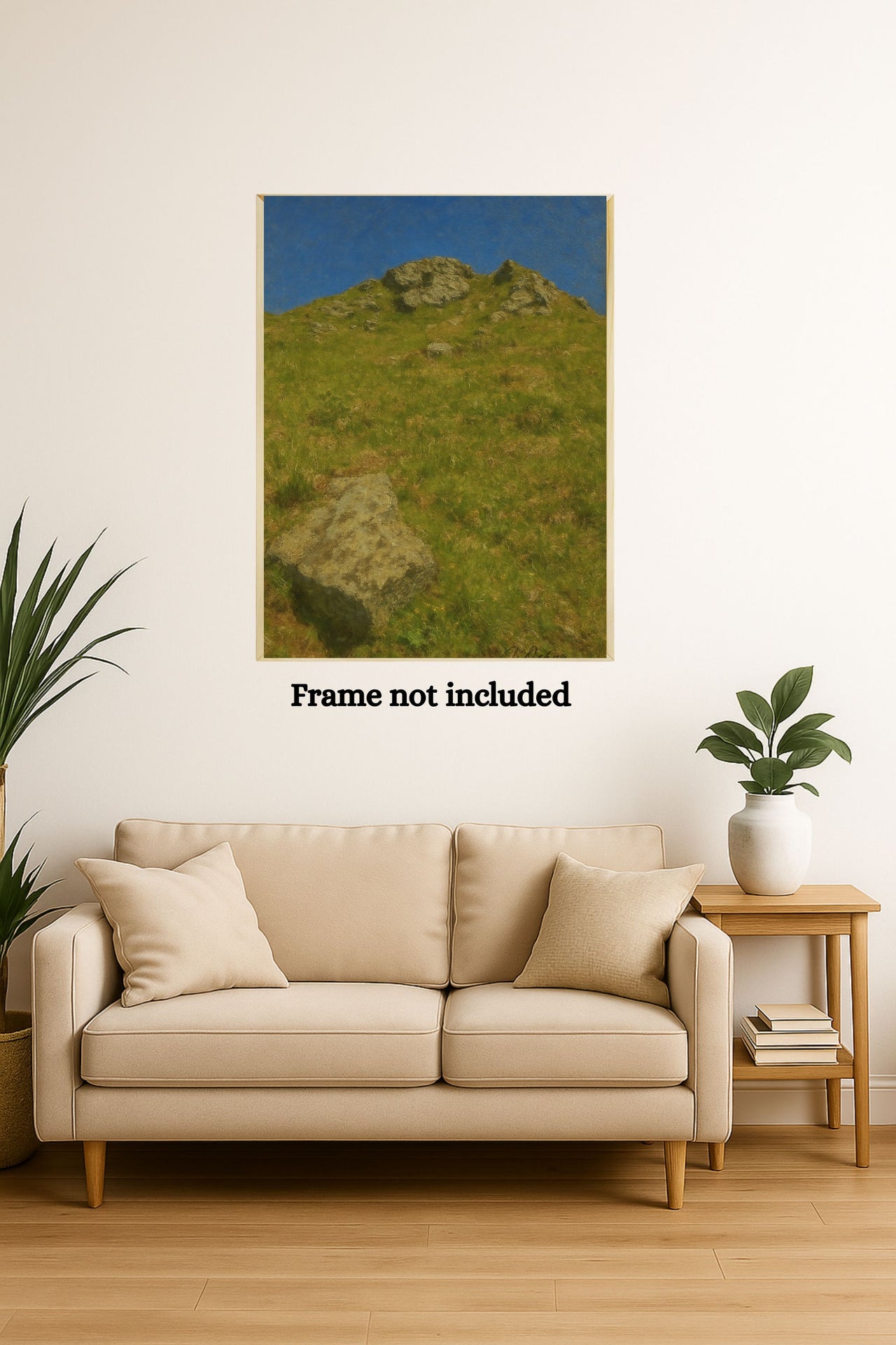 Majestic Mountain 87- Lone Rock on the Slope Canvas Art