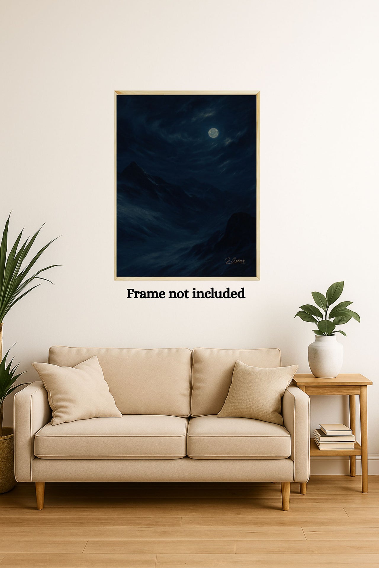 Majestic Mountain 92- Veil of Moonlight Canvas Art