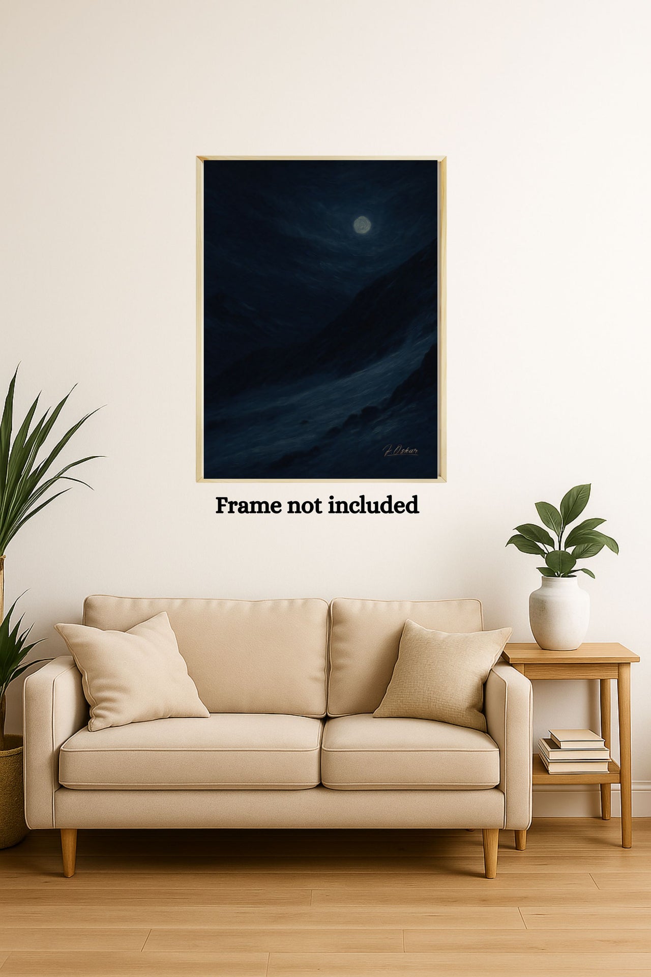 Majestic Mountain 64- Moonlit Ascent Canvas Art