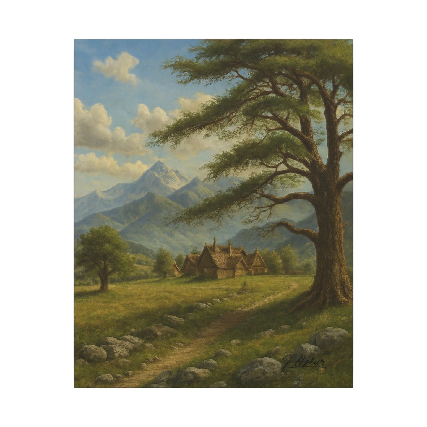 Majestic Mountain 5 - Twilight Over the Silent Lake Canvas Art