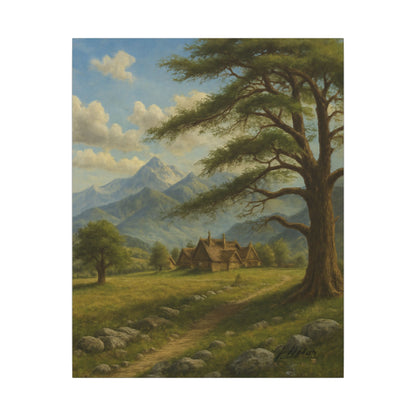 Majestic Mountain 5 - Twilight Over the Silent Lake Canvas Art