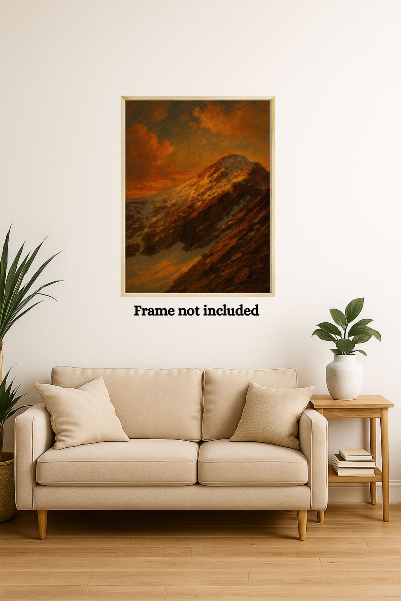Majestic Mountain 95 - Summit in morning light Canvas Art