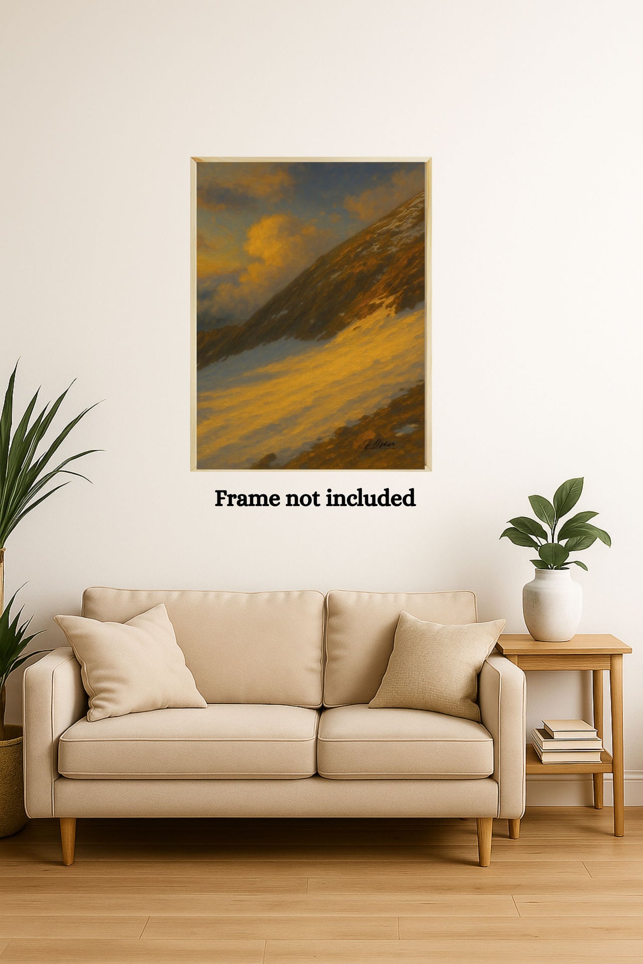 Majestic Mountain 96 - Sunlit Ascent Canvas Art