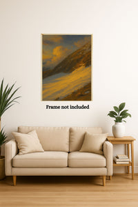 Majestic Mountain 96 - Sunlit Ascent Canvas Art