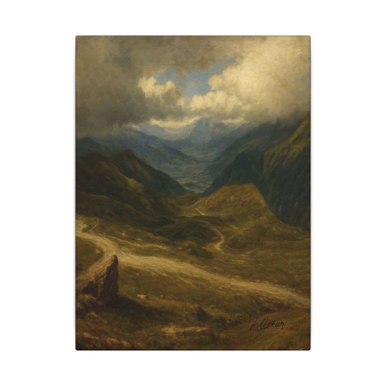 Majestic Mountain 86- Storm over the Highlands Canvas Art