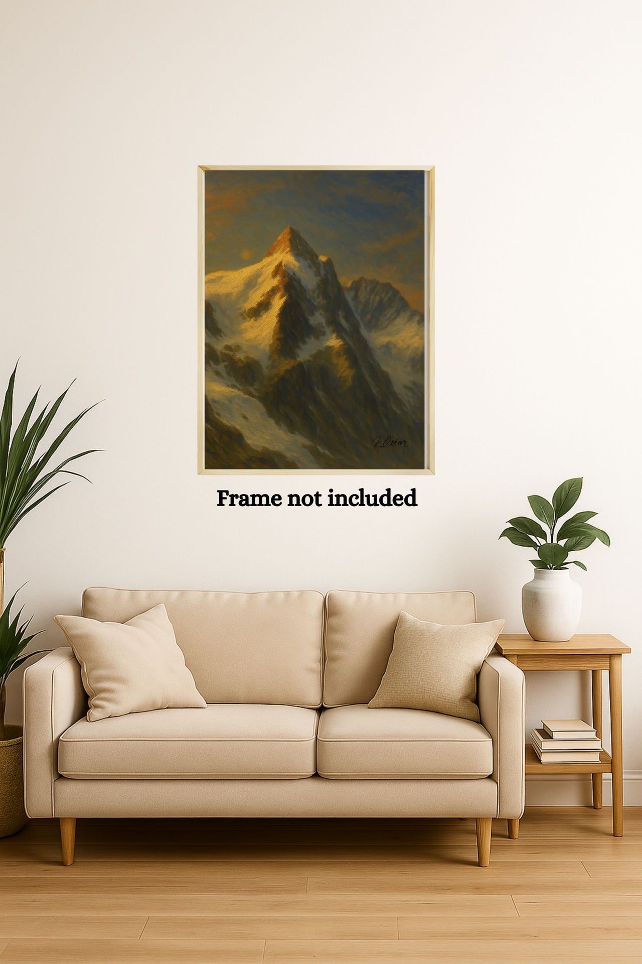 Majestic Mountain 98 - Crowned by Light Canvas Art