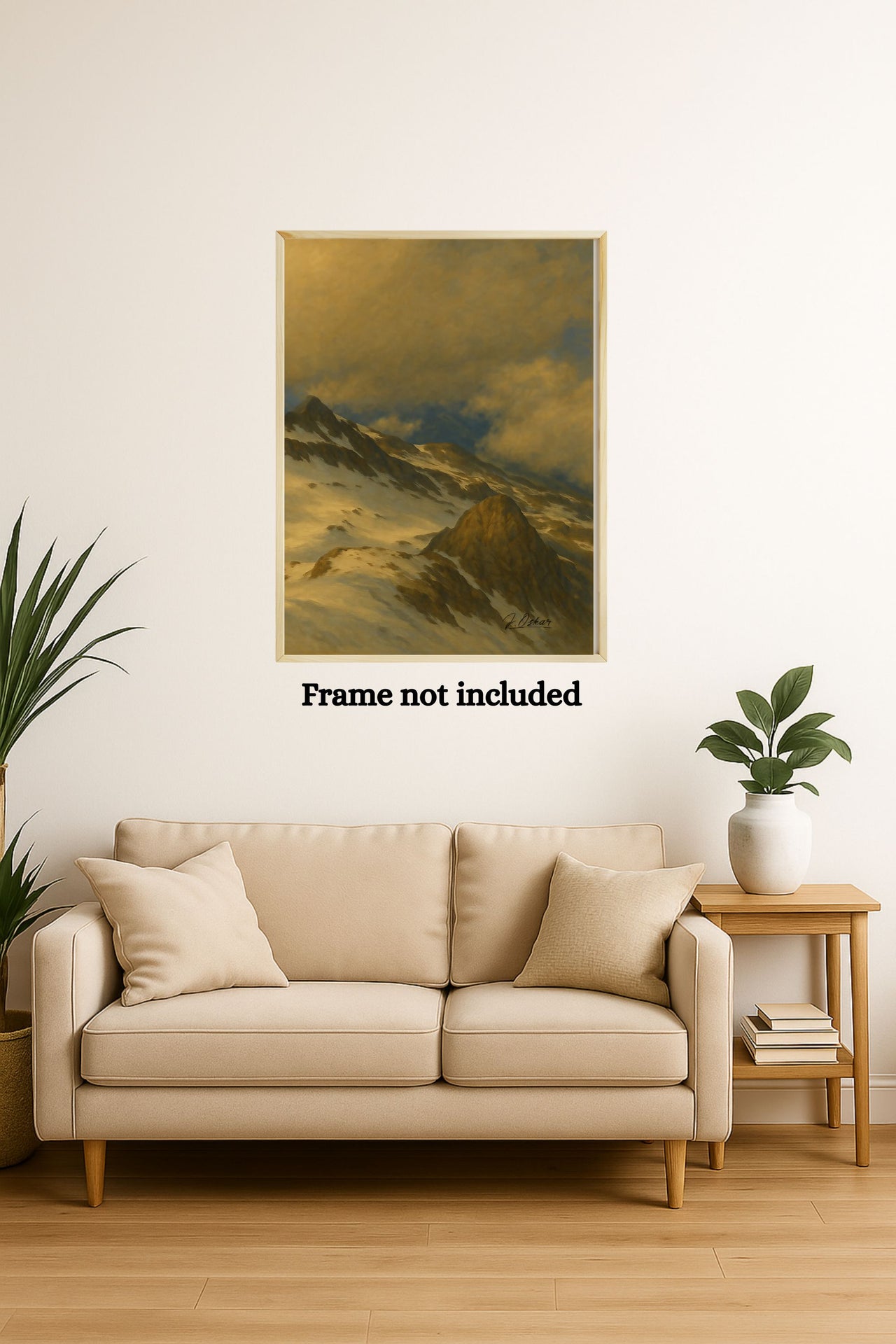 Majestic Mountain 99 - Golden Silence Canvas Art