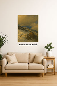 Majestic Mountain 99 - Golden Silence Canvas Art