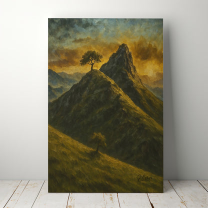 Majestic Mountain 6 - Sunset Overlook Canvas Art