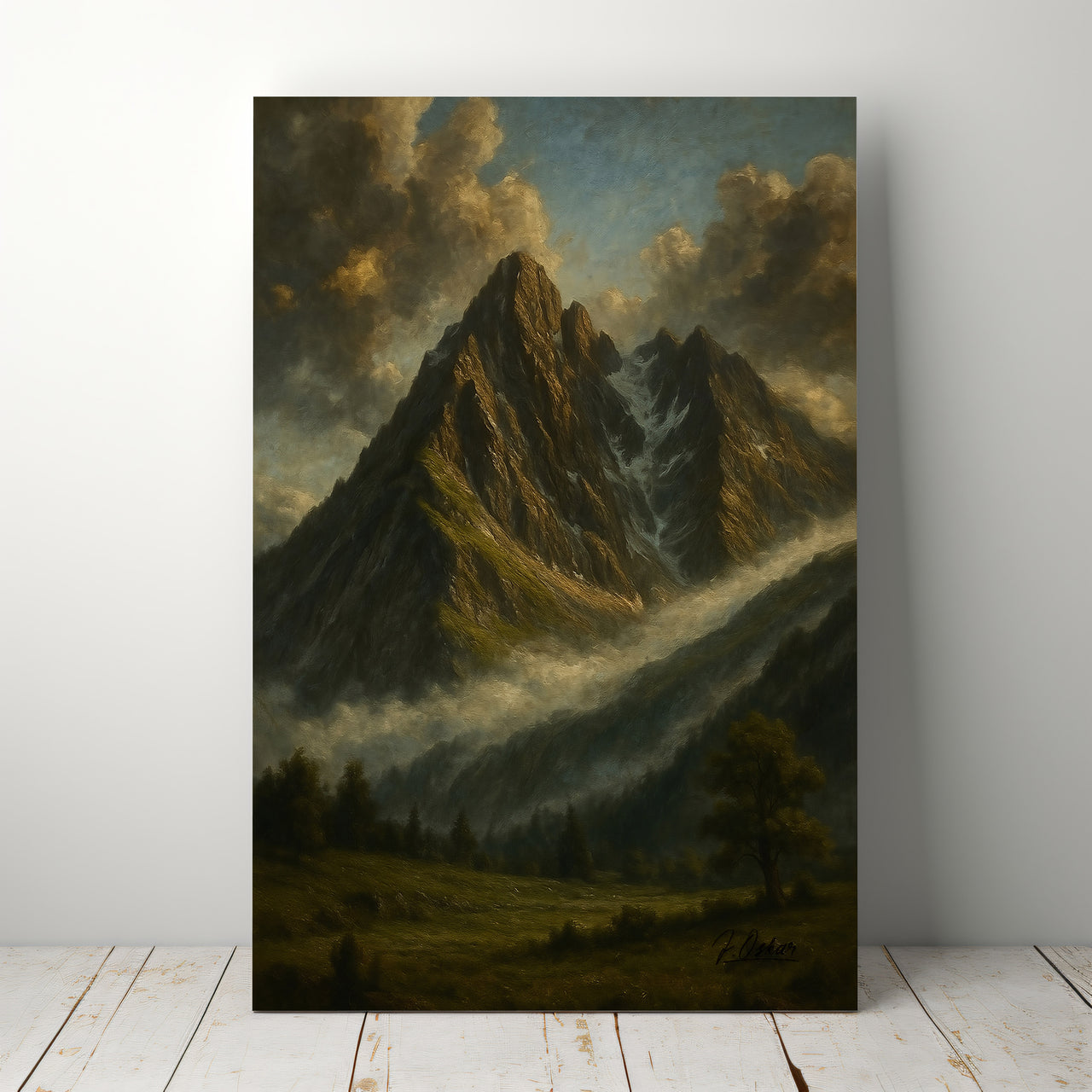 Majestic Mountain 8 -Veil of the Forgotten Peaks Canvas Art