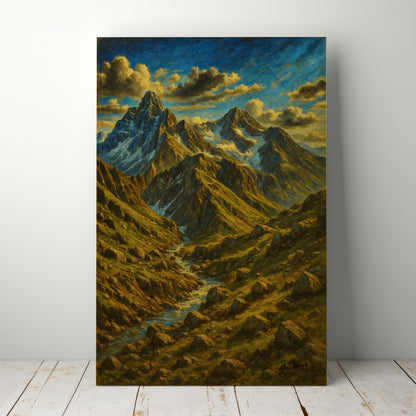 Majestic Mountain 13 - River's Journey to the Majestic Mountain Canvas Art