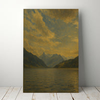Majestic Mountain 14 - Evening Silence Canvas Art