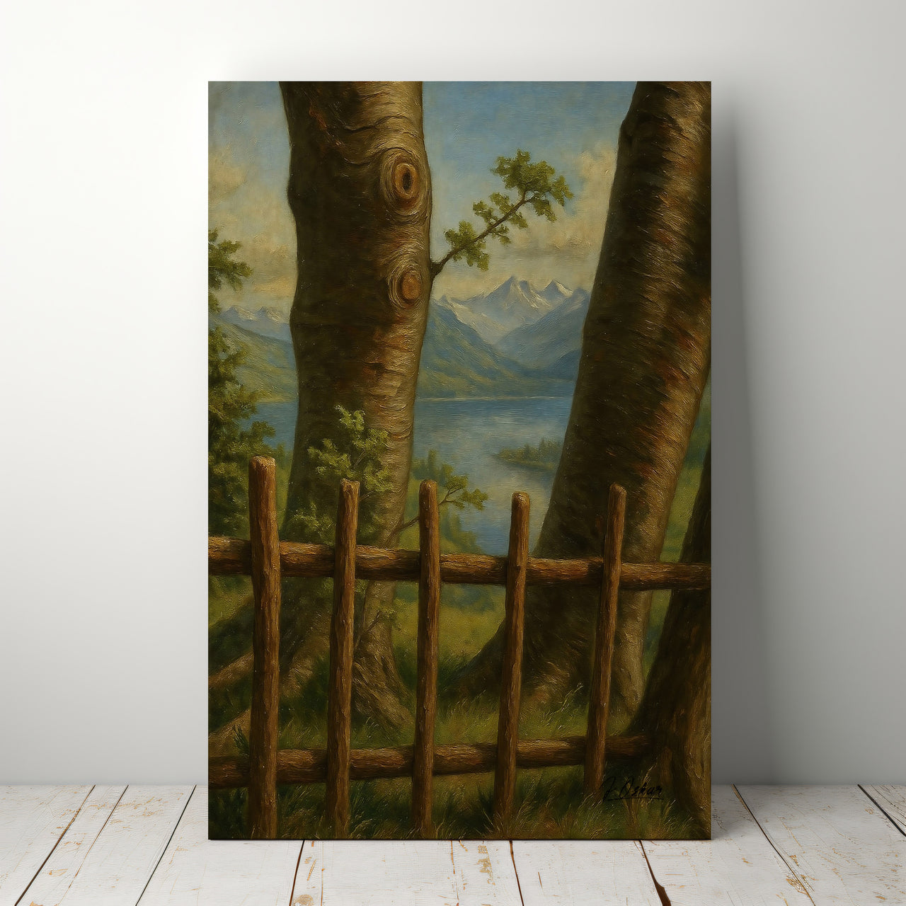 Majestic Mountain 23 - Between the Trees Canvas Art