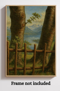Majestic Mountain 23 - Between the Trees Canvas Art