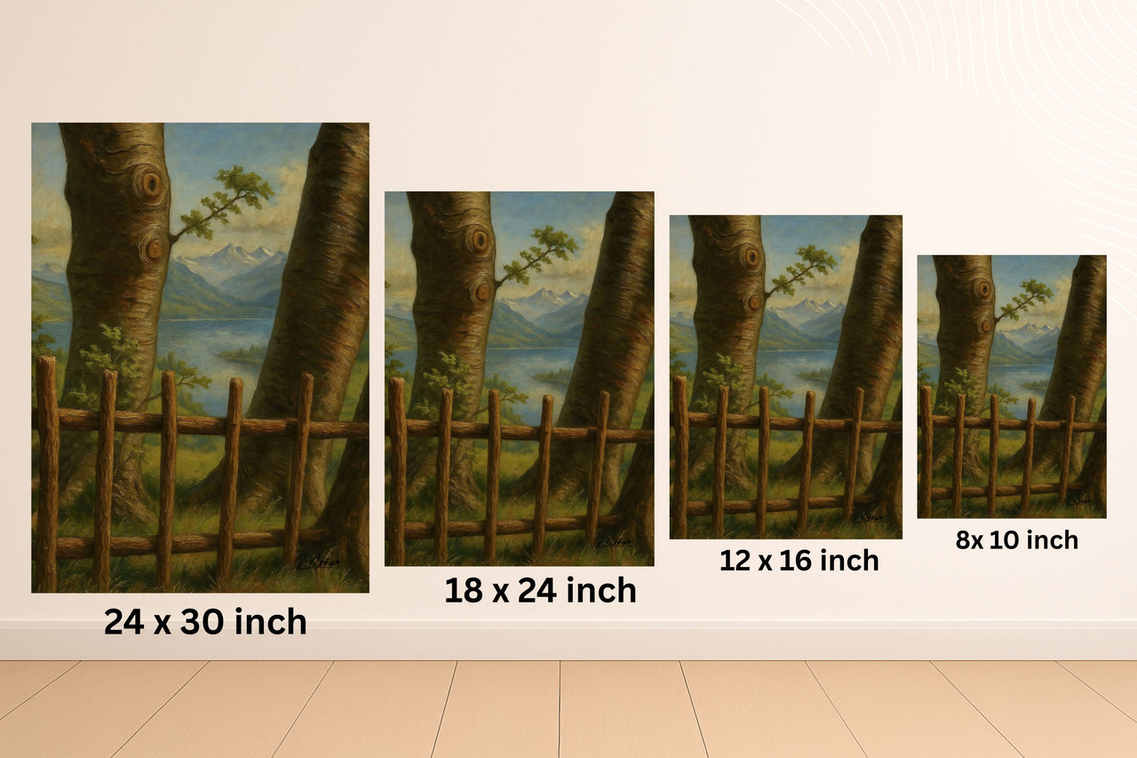 Majestic Mountain 23 - Between the Trees Canvas Art