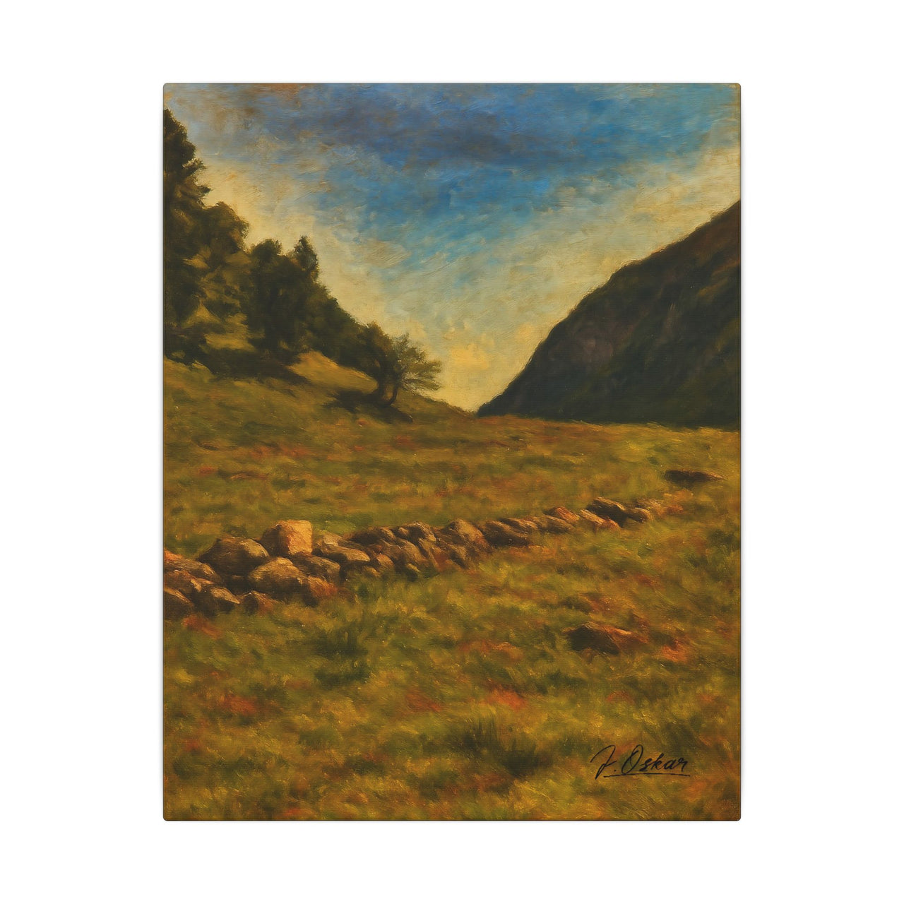 Majestic Mountain 29 - Stone Line of Memory Canvas Art