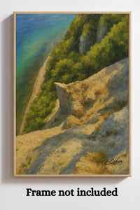 Majestic Mountain 24 - Emerald waters and a sunlit forest shoreline Canvas Art
