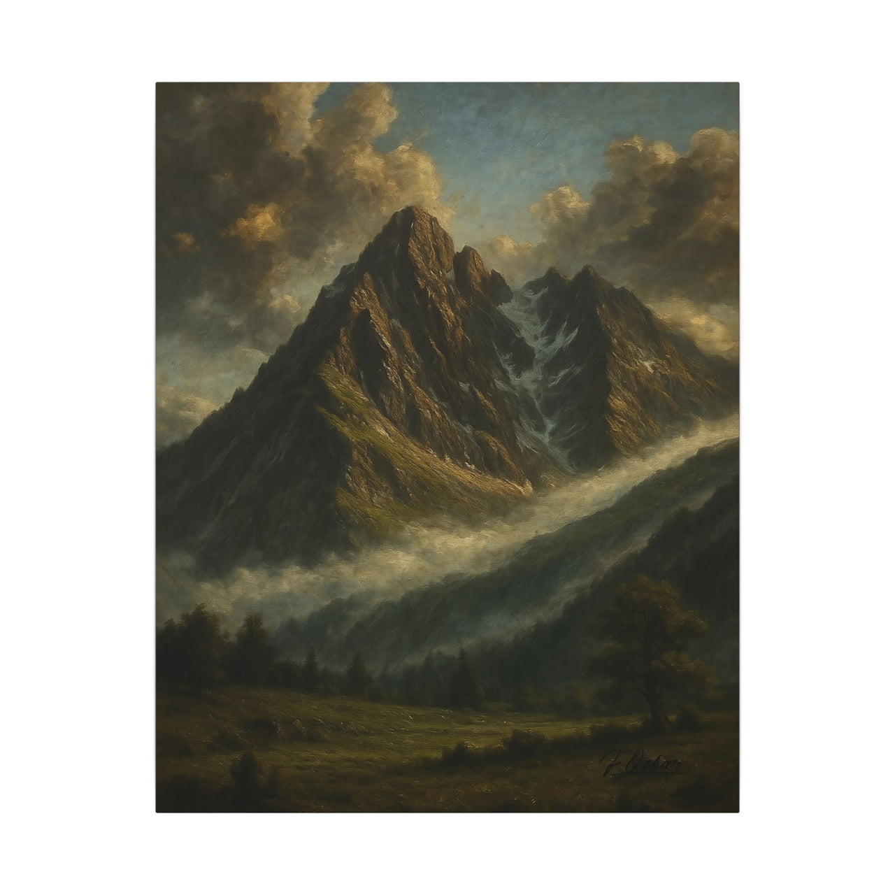 Majestic Mountain 8 -Veil of the Forgotten Peaks Canvas Art