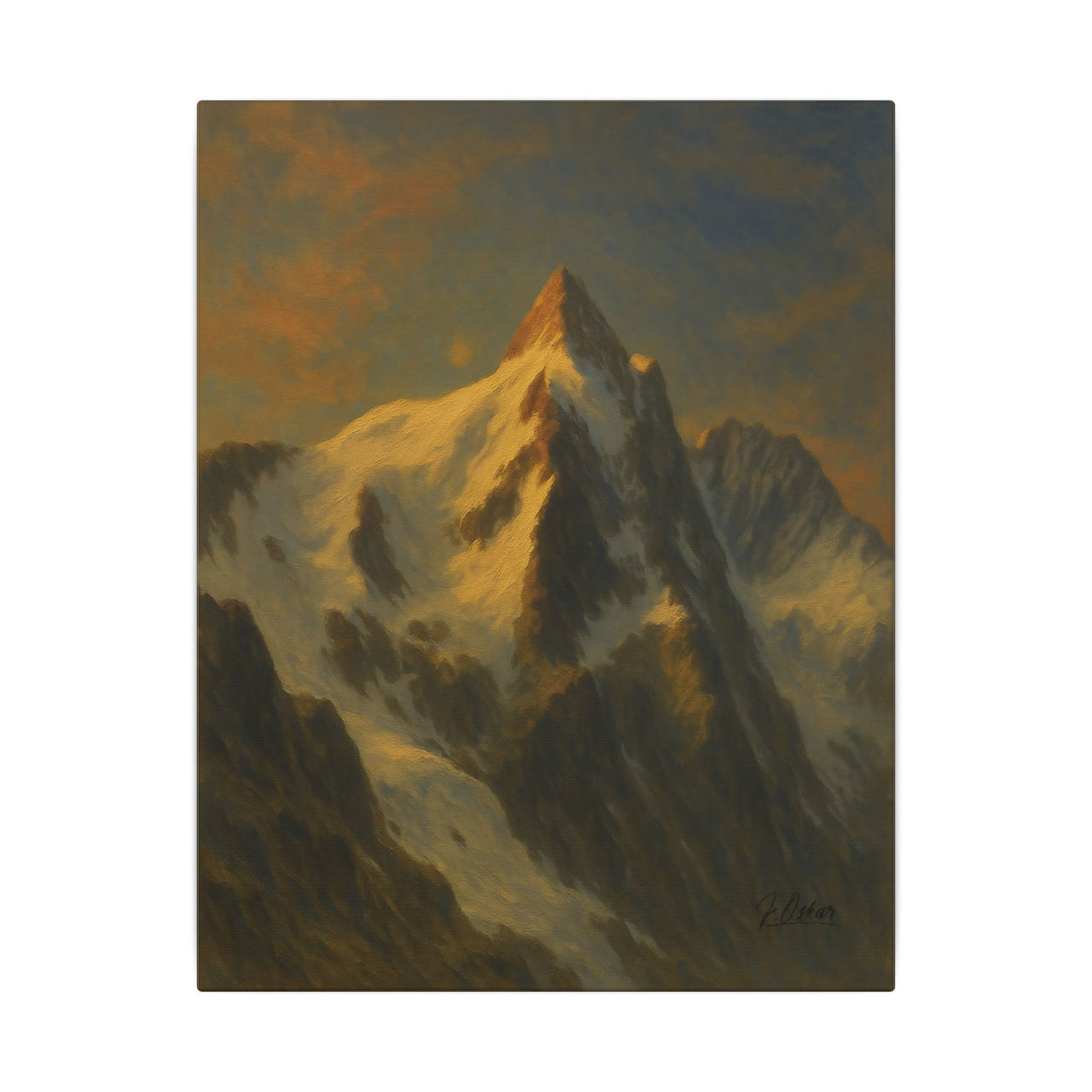 Majestic Mountain 98 - Crowned by Light Canvas Art