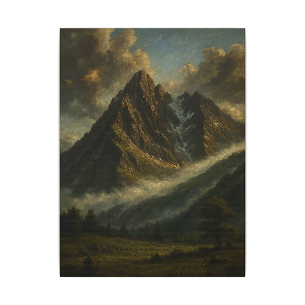 Majestic Mountain 8 -Veil of the Forgotten Peaks Canvas Art