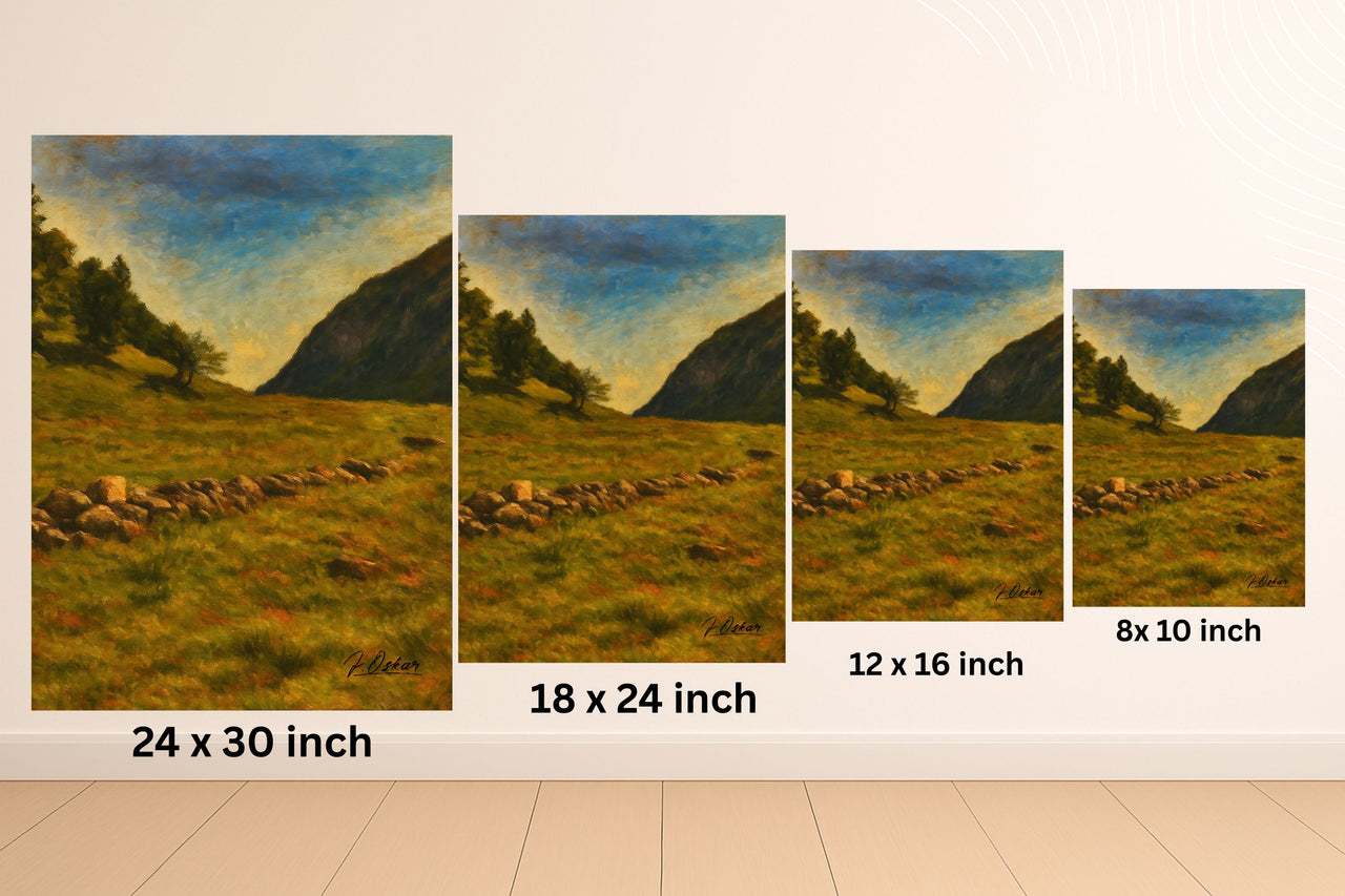 Majestic Mountain 29 - Stone Line of Memory Canvas Art