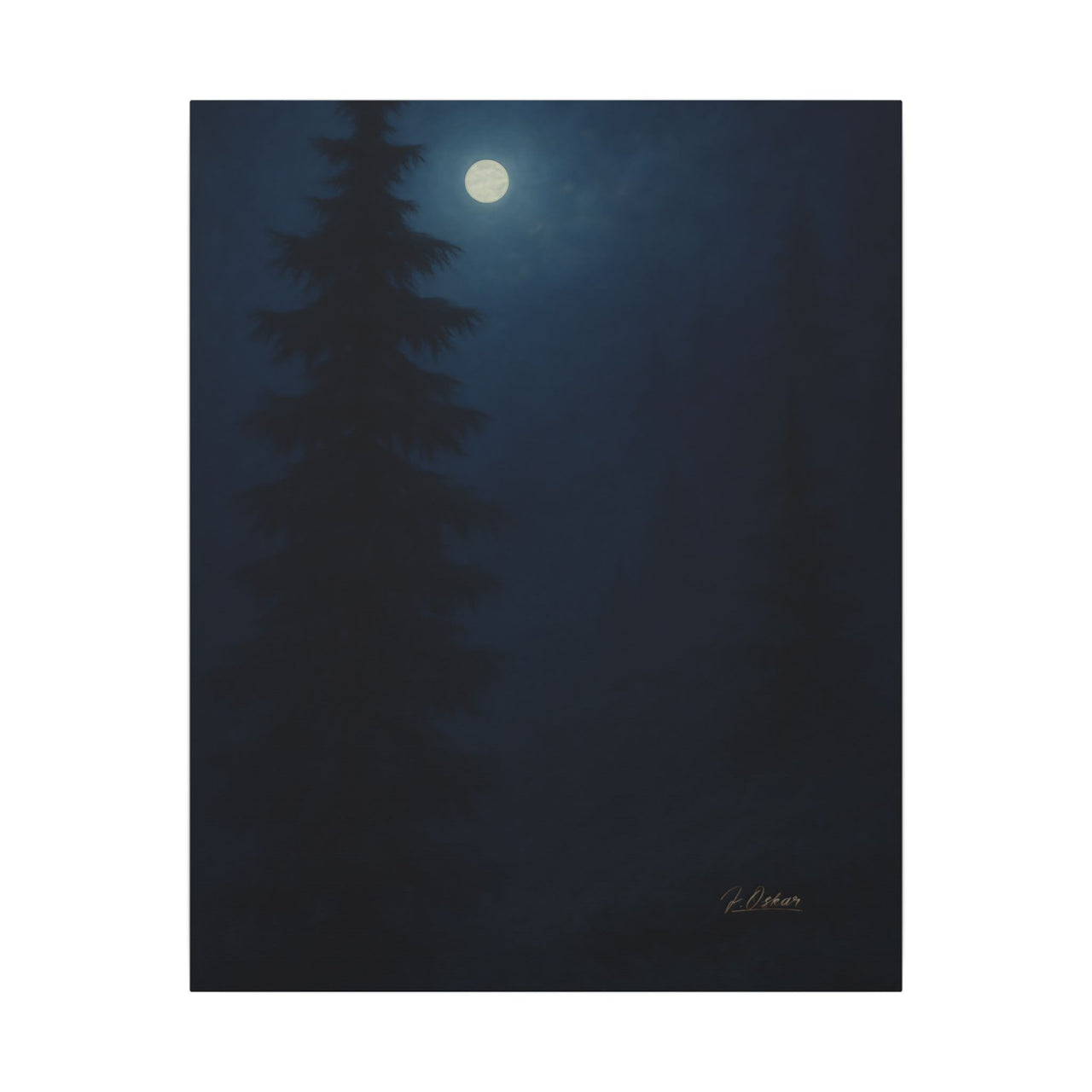 Majestic Mountain 66- Forest by Moonlight Canvas Art