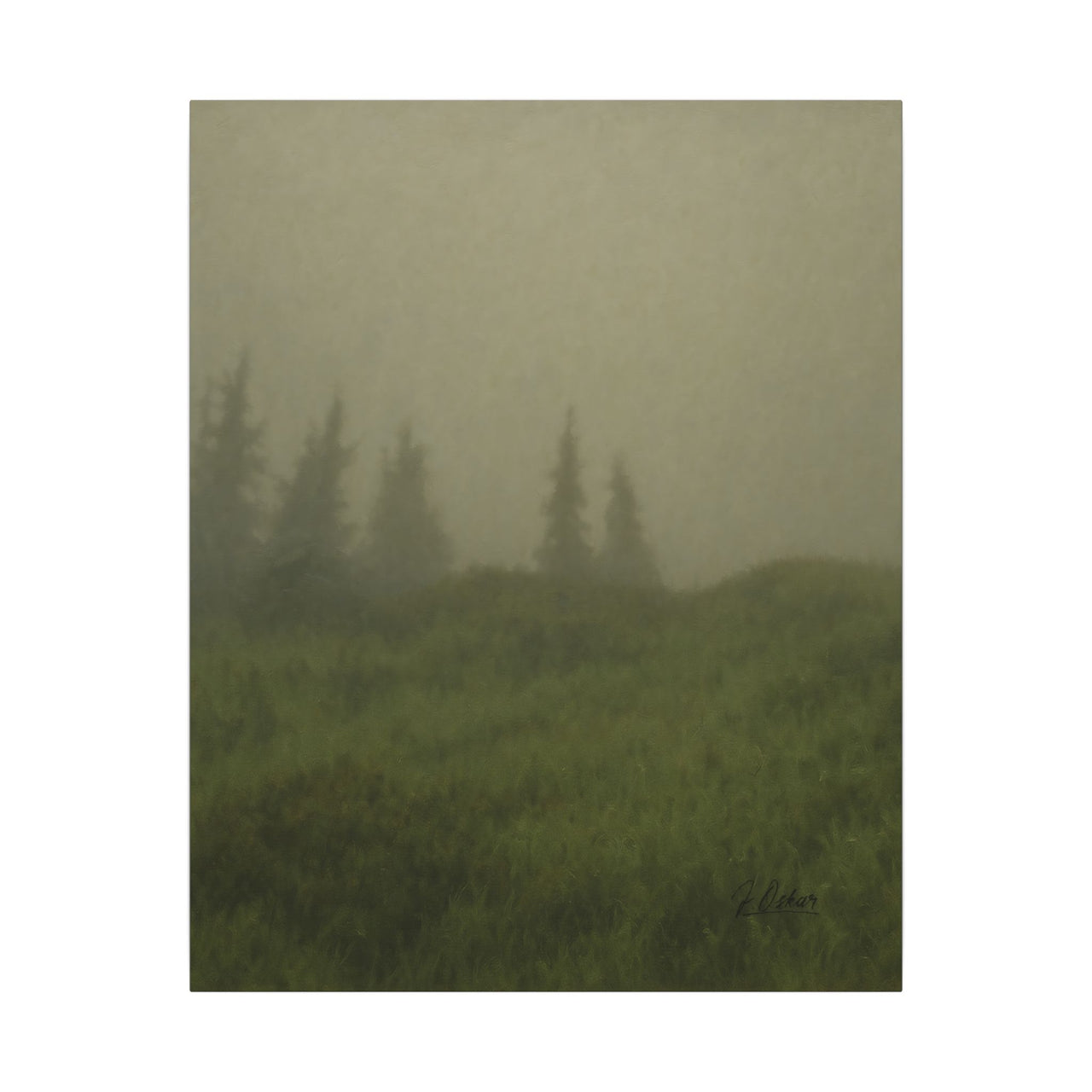 Majestic Mountain 59 - Hilltops in the Fog Canvas Art