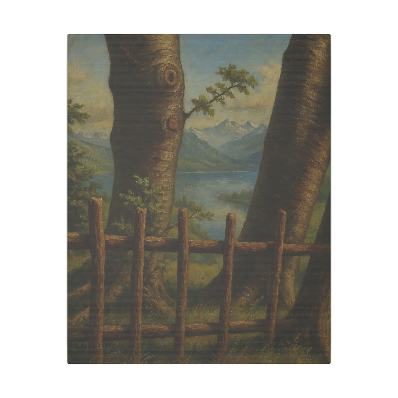 Majestic Mountain 23 - Between the Trees Canvas Art