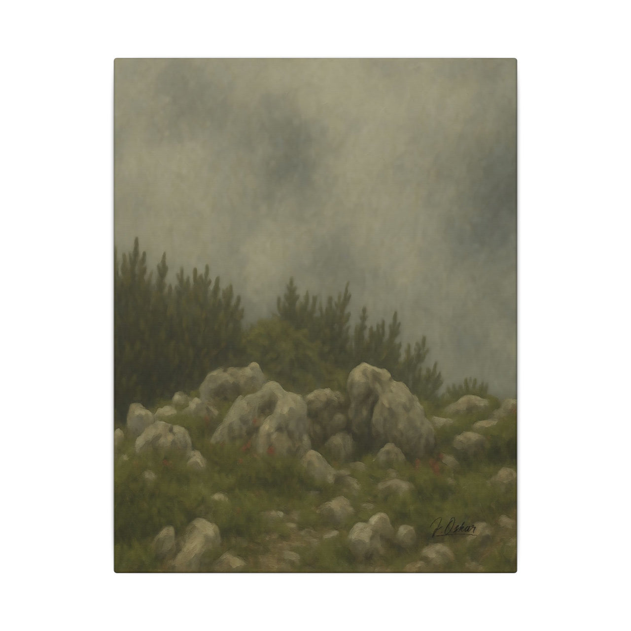 Majestic Mountain 57 - Rocky Ridge Above the Treeline Canvas Art