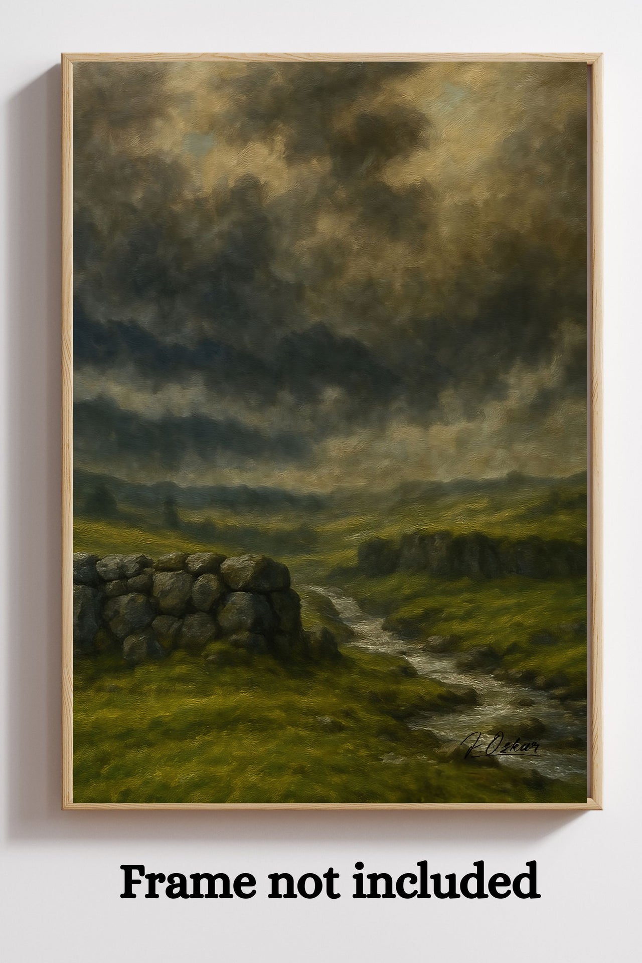 Majestic Mountain 34 - Storm Over the Highland Stream Canvas Art