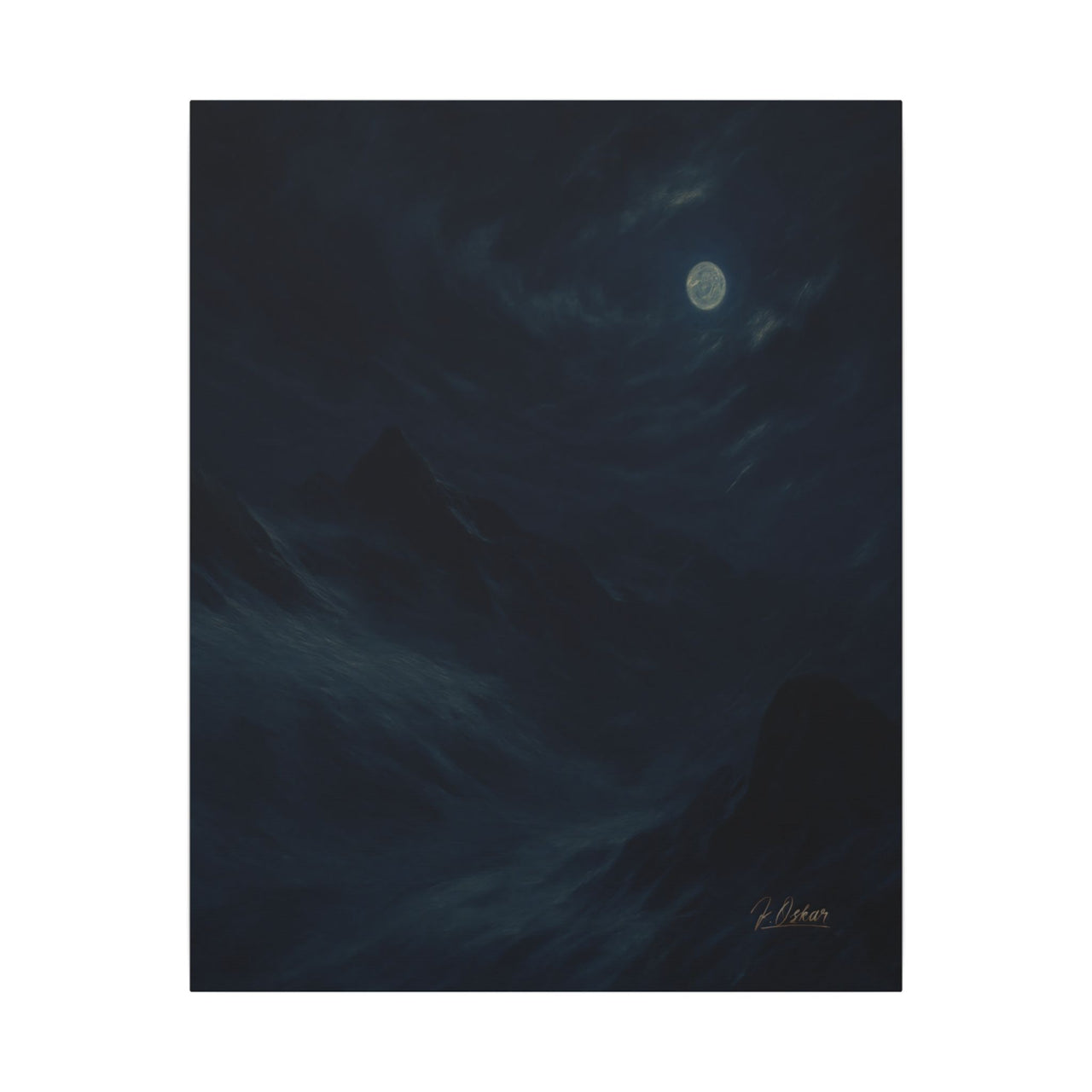 Majestic Mountain 92- Veil of Moonlight Canvas Art