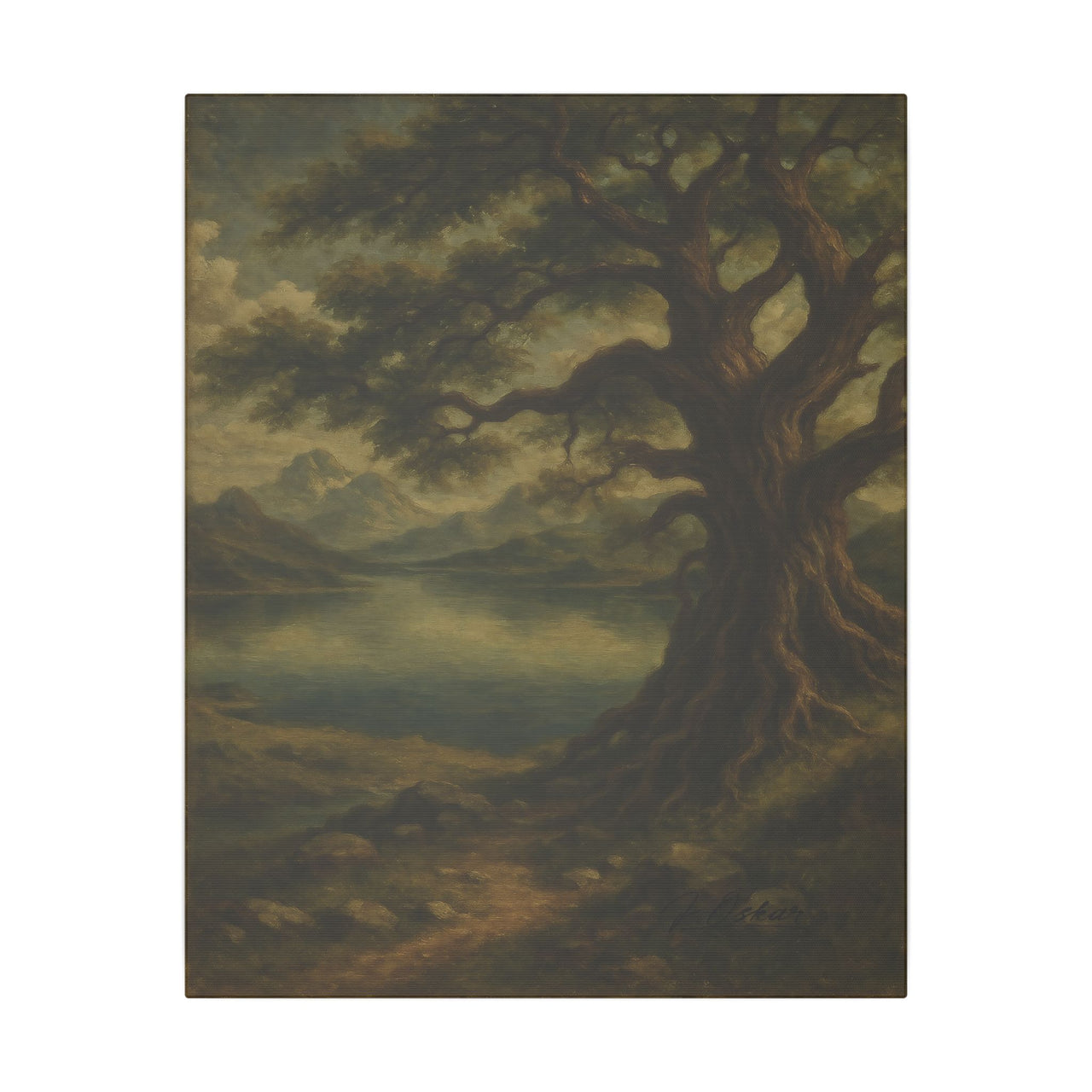 Majestic Mountain 26 - The Watchful Tree Canvas Art
