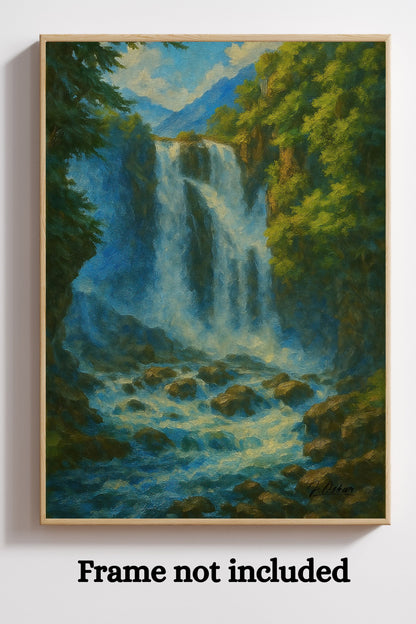 Majestic Mountain 37 - The Waterfall’s Voice Canvas Art