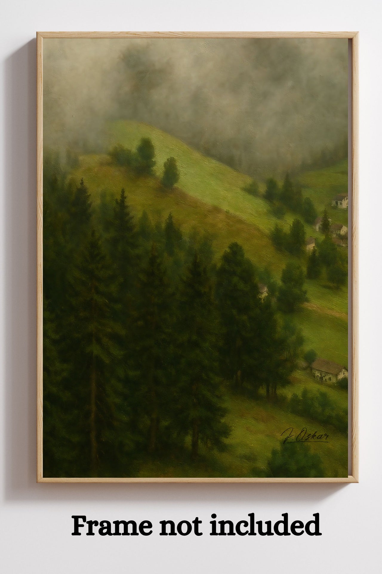 Majestic Mountain 38 - Mist Over the Hillside Canvas Art