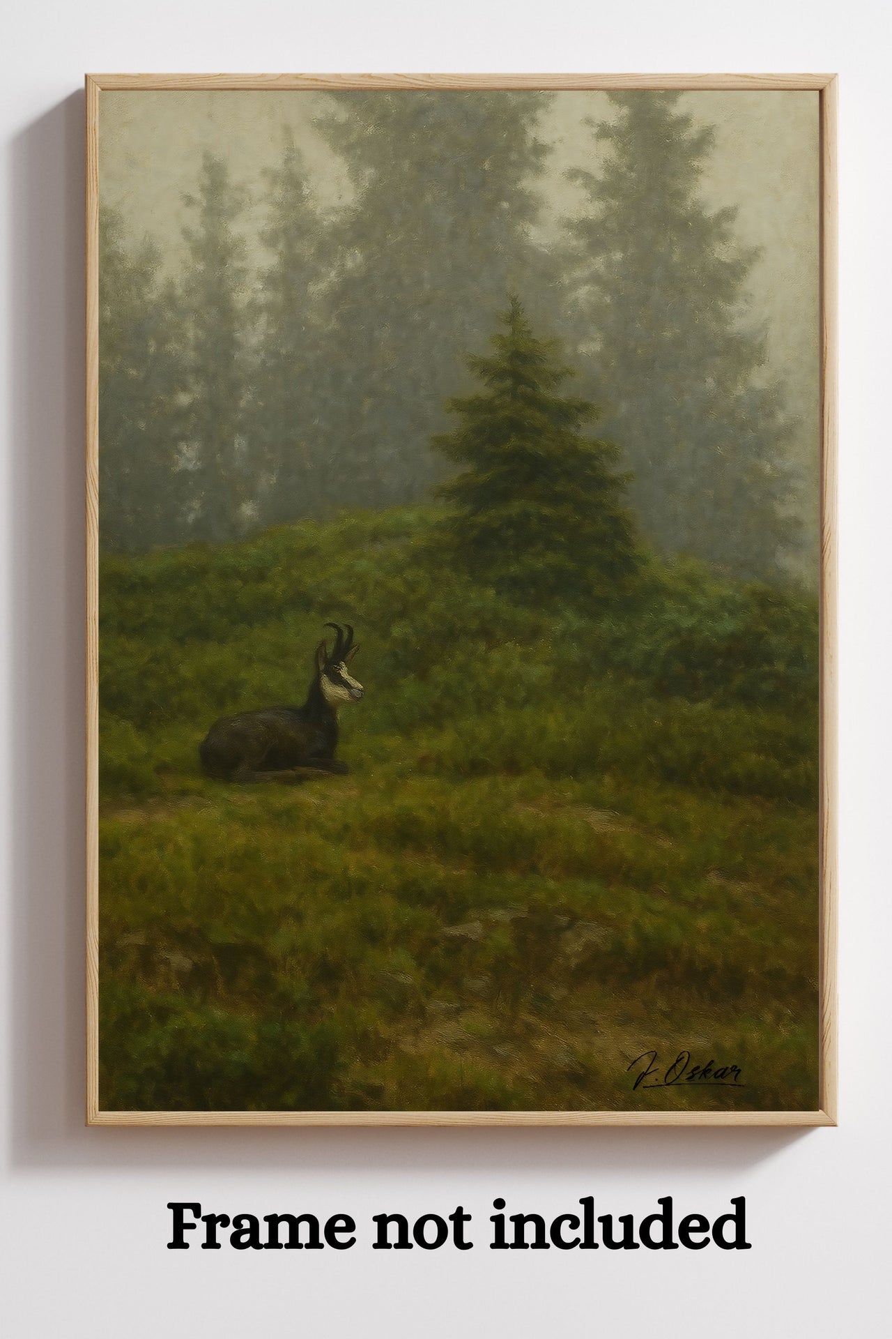 Majestic Mountain 39 - A misty slope Canvas Art