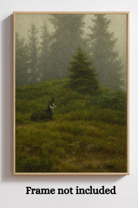 Majestic Mountain 39 - A misty slope Canvas Art