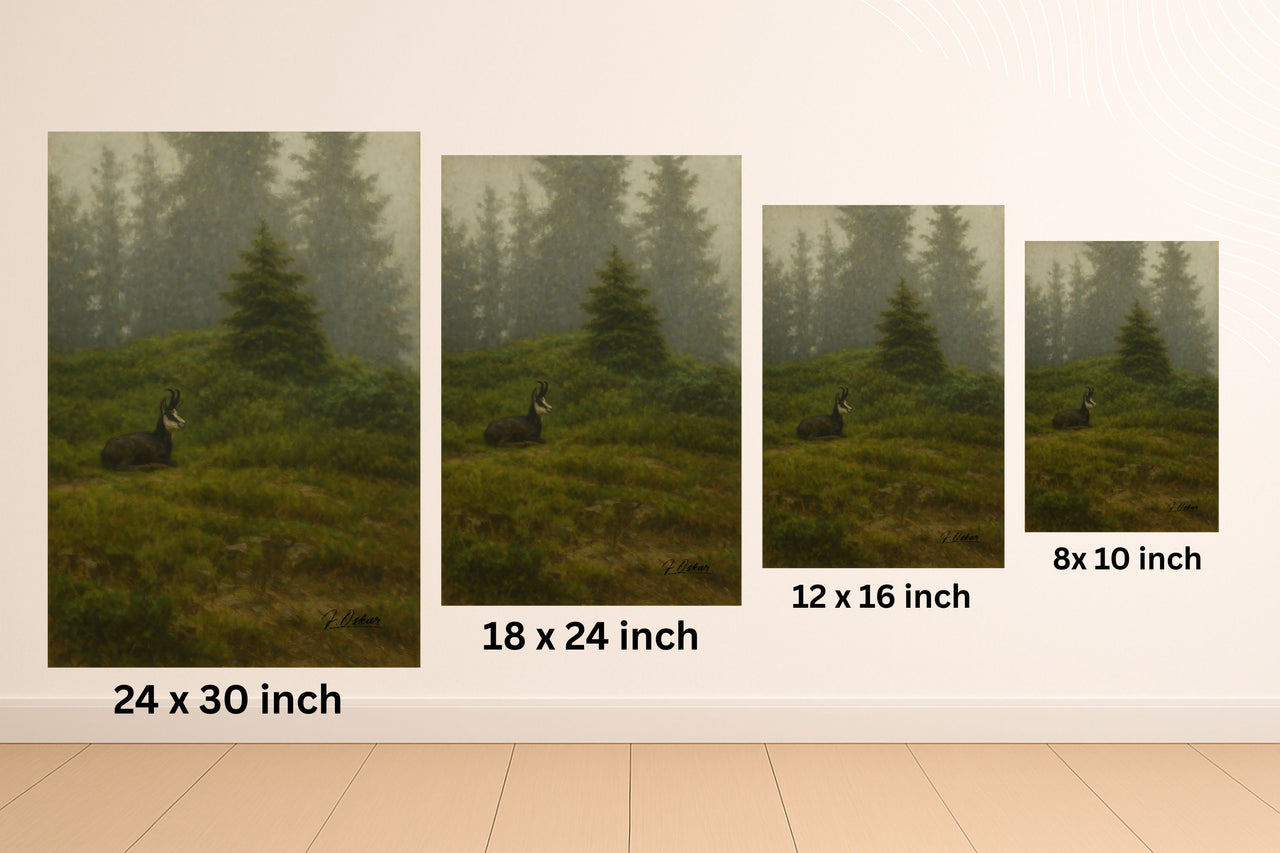 Majestic Mountain 39 - A misty slope Canvas Art