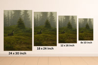 Majestic Mountain 39 - A misty slope Canvas Art