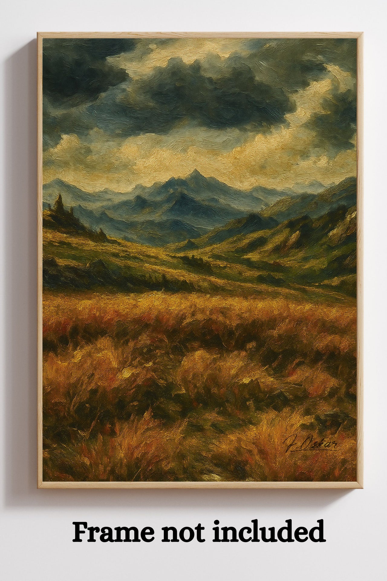 Majestic Mountain 3 - Path Through the Windswept Valley Canvas Art