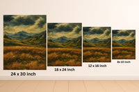 Majestic Mountain 3 - Path Through the Windswept Valley Canvas Art