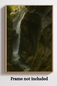 Majestic Mountain 40 - The Echoing Chasm Canvas Art