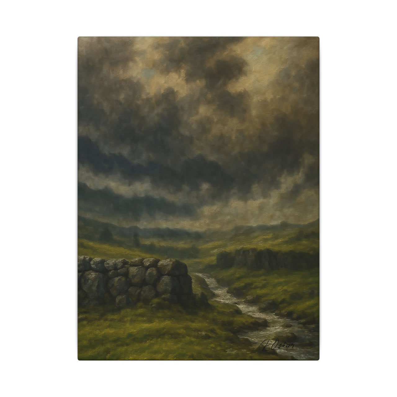 Majestic Mountain 34 - Storm Over the Highland Stream Canvas Art