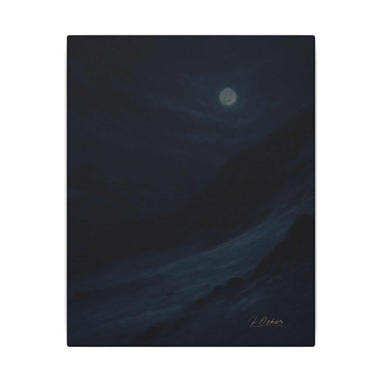 Majestic Mountain 93-Moonlit Ascent Canvas Art